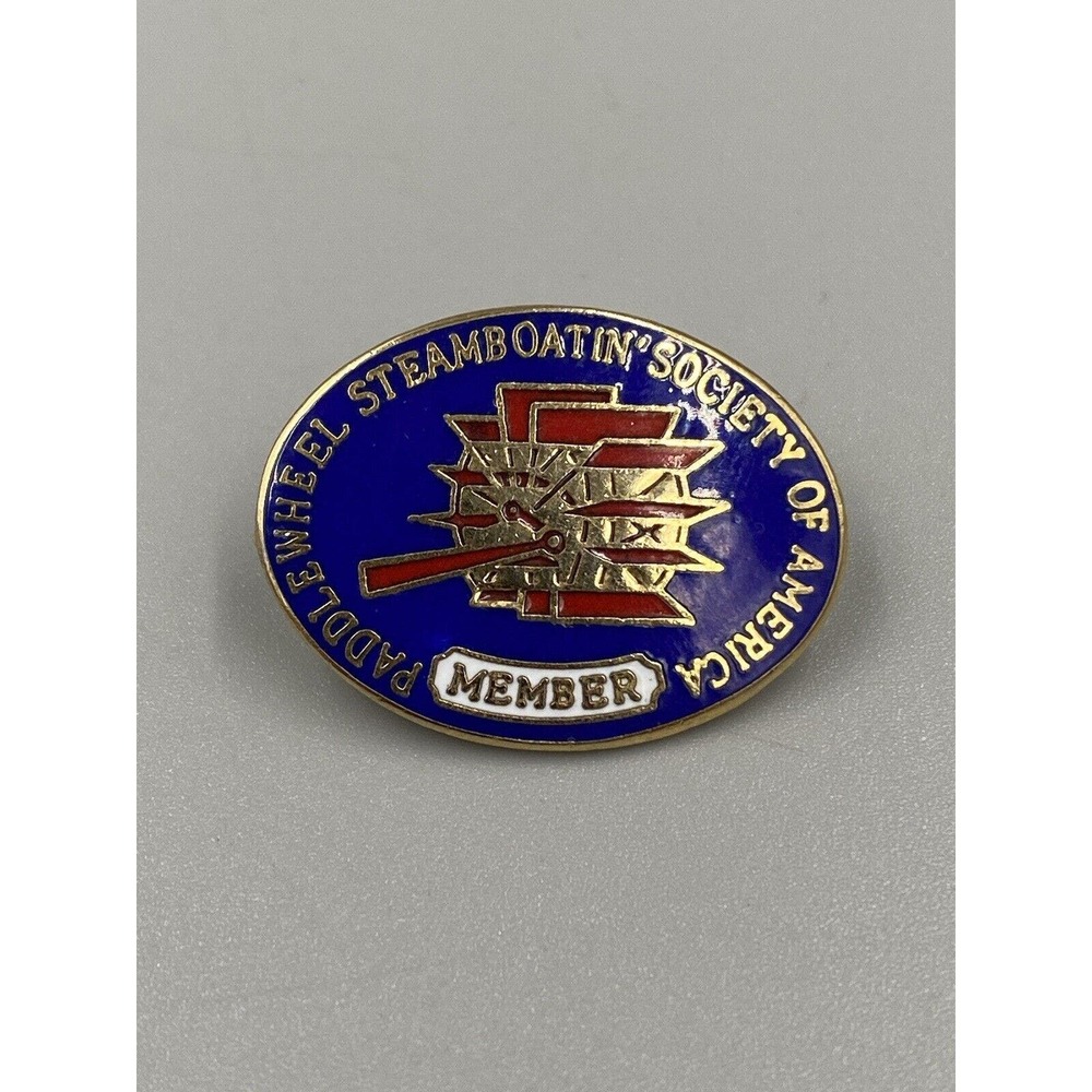 Paddlewheel Steamboatin' Society of America Member Enamel Lapel Pin Brooch‎